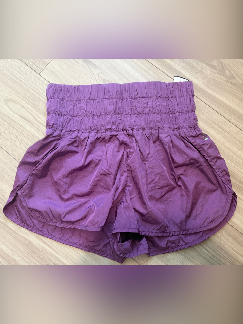 Free People Movement "The Way Home" shorts in a purple color
